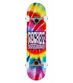 ROCKET Complete Flashback Mini Skateboard Unisex Adulto, Multicolor (Multi), 7 IN
