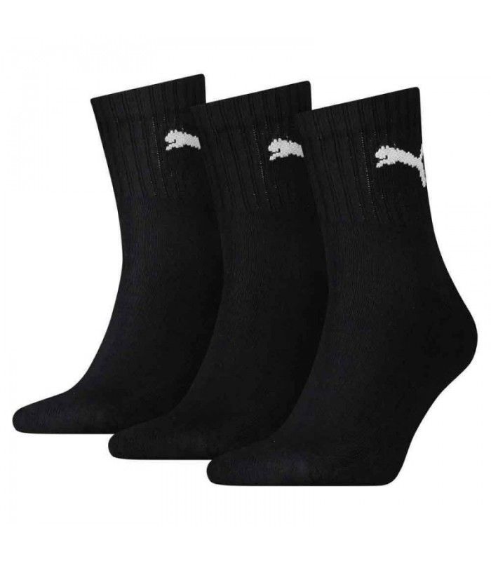 PUMA  calcetines pack-3 negro media caña