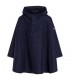AIGLE poncho de lluvia con capucha. Azul Marino