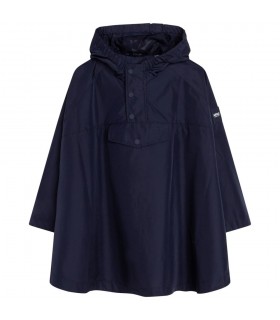 AIGLE poncho de lluvia con capucha. Azul Marino