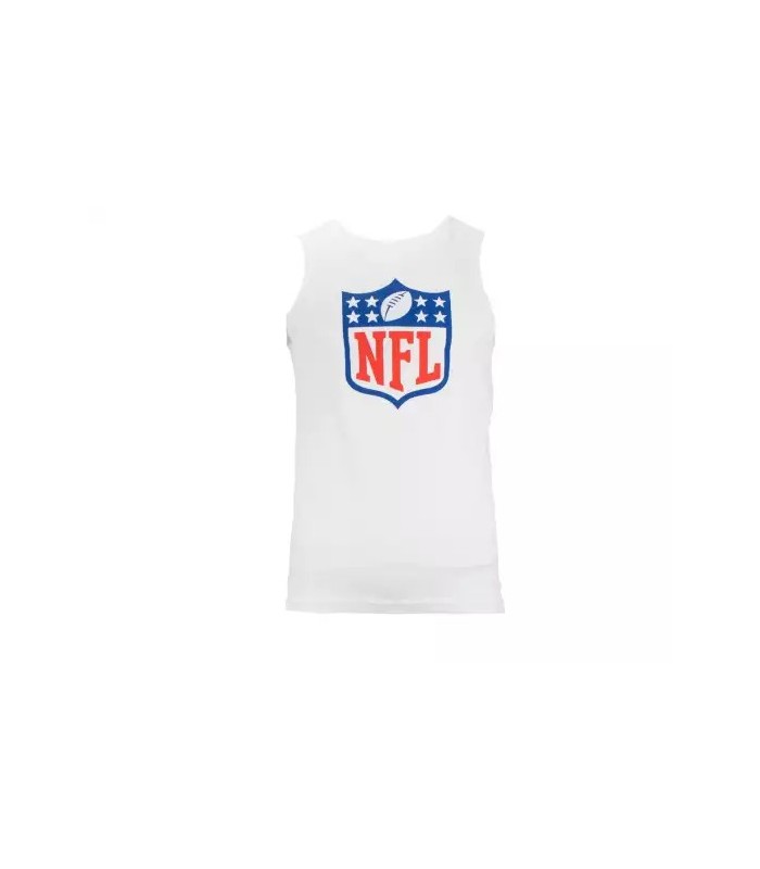 Fanatics NFL Logo Camiseta sin mangas para hombre. Blanco