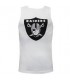 Fanatics NFL RAIDERS Logo Camiseta sin mangas para hombre. Blanco