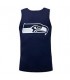 Fanatics NFL Seattle Logo Camiseta sin mangas para hombre. Marino