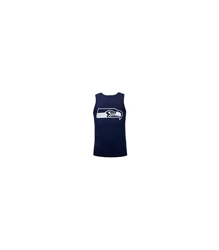 Fanatics NFL Seattle Logo Camiseta sin mangas para hombre. Marino
