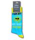 URBAN ECCENTRIC calcetines fuck off. Azul/Amarillo. T/38-42