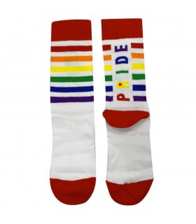 URBAN ECCENTRIC calcetines Pride. Blanco/Rojo. T/38-42
