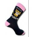 URBAN ECCENTRIC calcetines Pussy. Negro/Rosa. T/38-42
