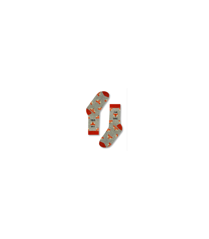 URBAN ECCENTRIC calcetines Sake. Gris/Naranja. T/38-42