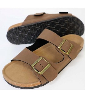 TBS sandalias CONFORT con dos hebillas M. Marrón