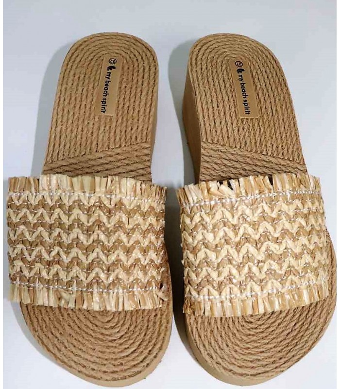 MBS chanclas compensada RAFCUN W. Beige