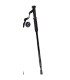 Bastón senderismo aluminio 65-135 cm. 320 gramos. Negro