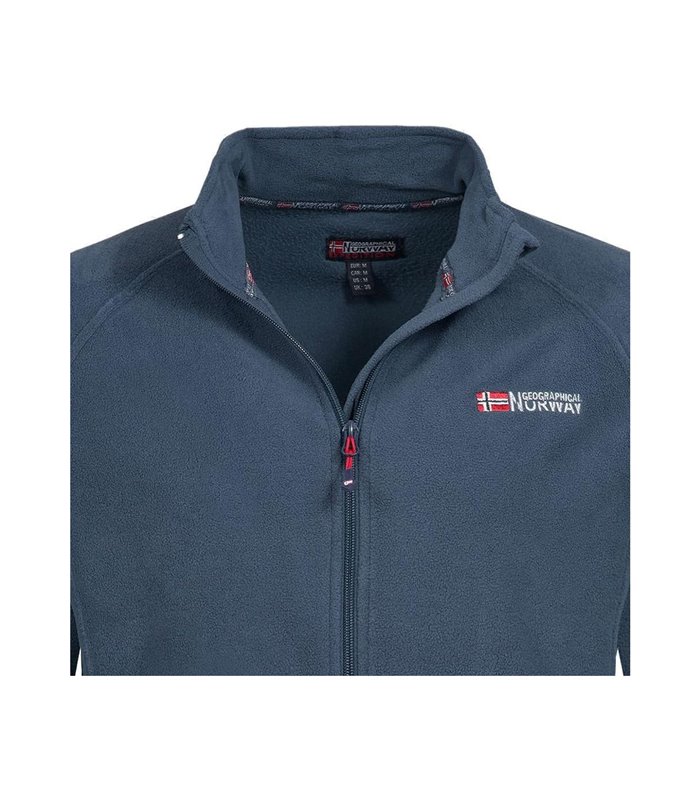 Geographical Norway TUG - Chaqueta azul de forro polar para hombre