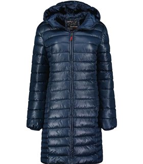 Geographical Norway Annecy Long Hood Lady - Chaqueta Mujer Cálida Esqui - Abrigo Para Mujeres Con Capucha