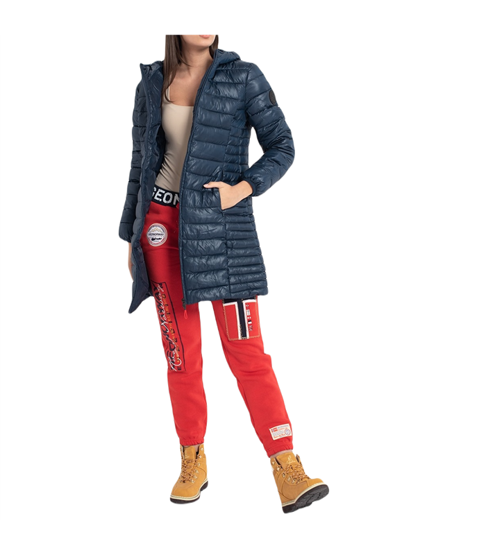 Geographical Norway Annecy Long Hood Lady - Chaqueta Mujer Cálida Esqui - Abrigo Para Mujeres Con Capucha