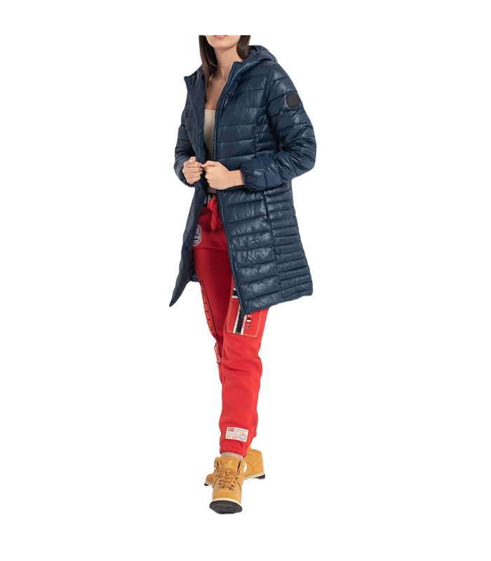 Geographical Norway Annecy Long Hood Lady - Chaqueta Mujer Cálida Esqui - Abrigo Para Mujeres Con Capucha