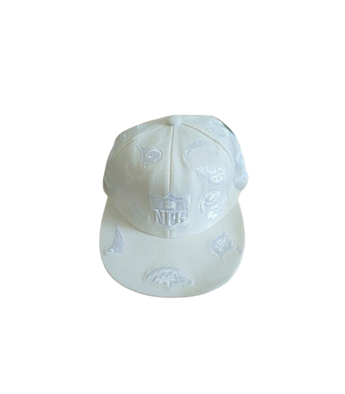 Reebok gorra NFL multi badge Fitted Hat Size 6 3/4 white rare