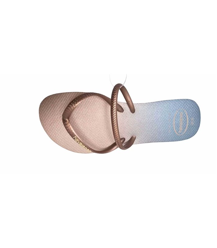 HAVAIANAS CHANCLAS DEDO H. FLAT DUO IRI FC  BEIGE / ROSA VALET