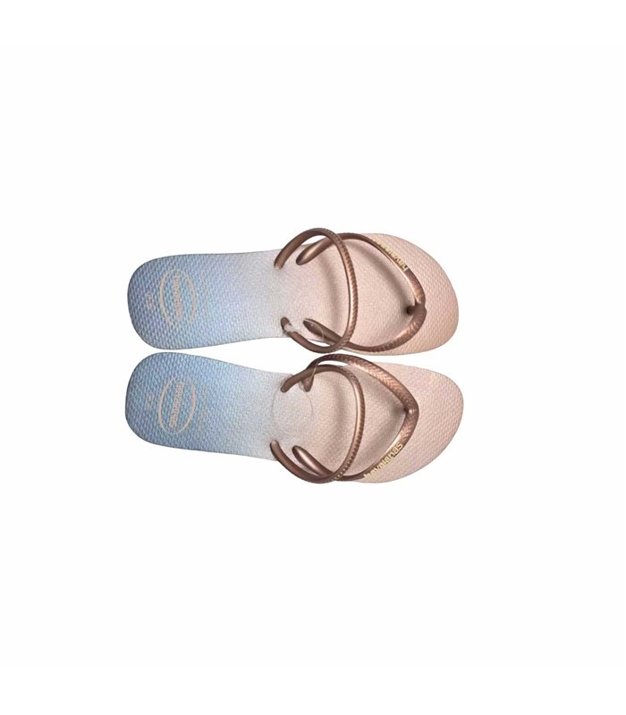HAVAIANAS CHANCLAS DEDO H. FLAT DUO IRI FC  BEIGE / ROSA VALET