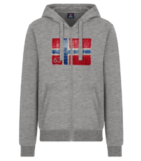 Norway sudadera M con cremallera y capucha Gris