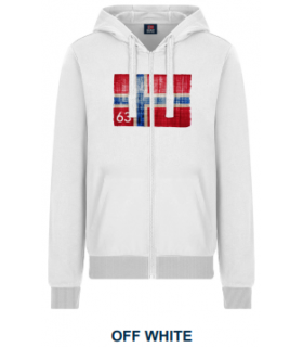 Norway sudadera M con cremallera y capucha Blanco