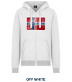 Norway sudadera M con cremallera y capucha Blanco
