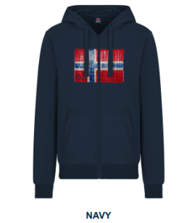Norway sudadera M con cremallera y capucha Marino