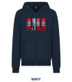 Norway sudadera M con cremallera y capucha Marino