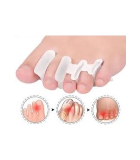 ComfortStep Separador de dedos de silicona de tres agujeros, corrector de hallux valgus