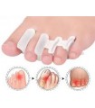 ComfortStep Separador de dedos de silicona de tres agujeros, corrector de hallux valgus