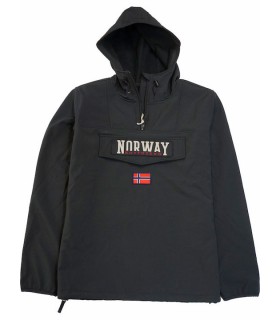 Norway kanguro M con capucha - Negro