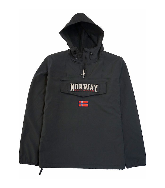 Norway kanguro M con capucha - Negro