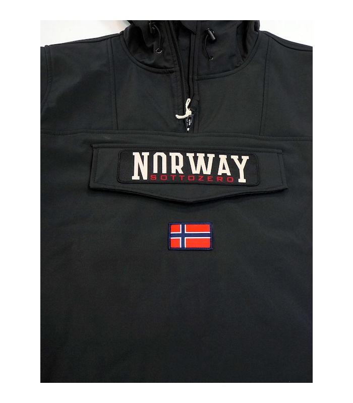 Norway kanguro M con capucha - Negro