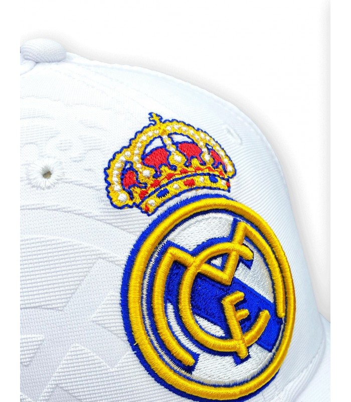 REAL MADRID gorra blanco escudo bordado JR