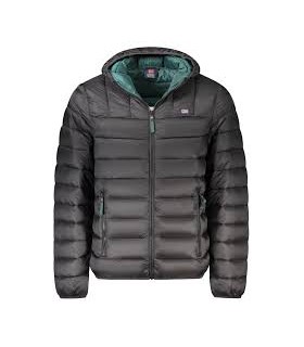 Norway chaquetón con capucha - Negro/Verde