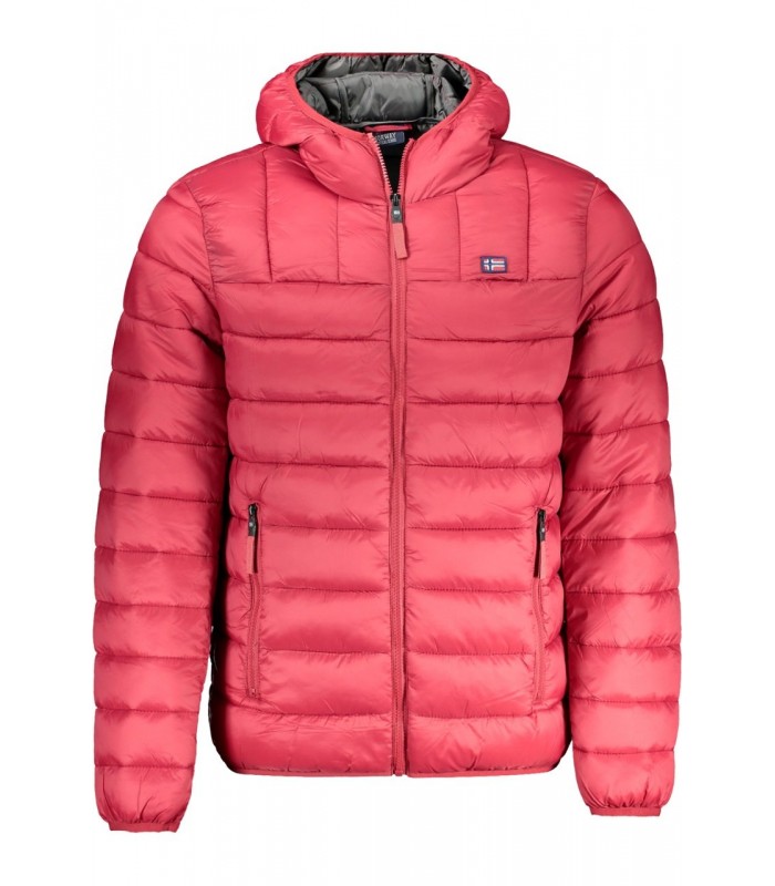 Norway chaquetón con capucha - Rojo/Gris