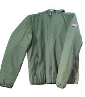 Norway chaqueta M con capucha WATERPROOF - Kaki/Gris
