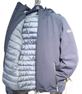 Norway chaqueta M con capucha WATERPROOF - Marino/Azul
