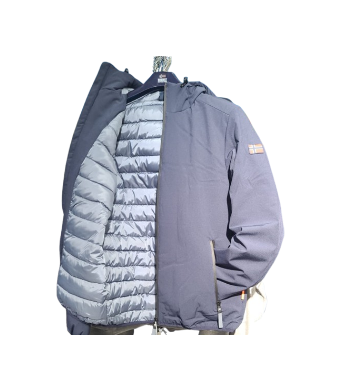 Norway chaqueta M con capucha WATERPROOF - Marino/Azul