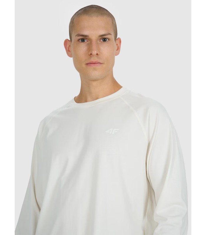 4F Camiseta manga larga lisa y corte oversize M - OFF WHITE