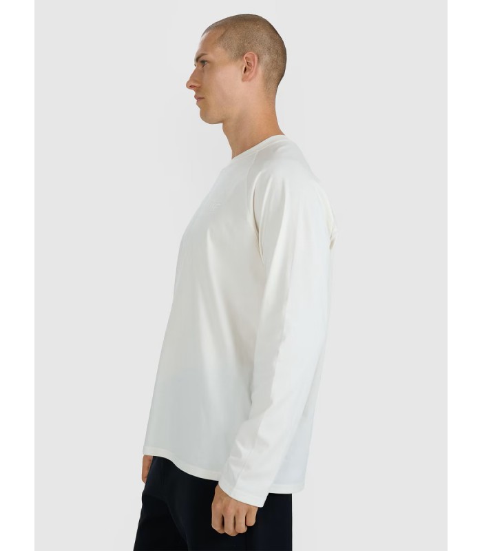 4F Camiseta manga larga lisa y corte oversize M - OFF WHITE