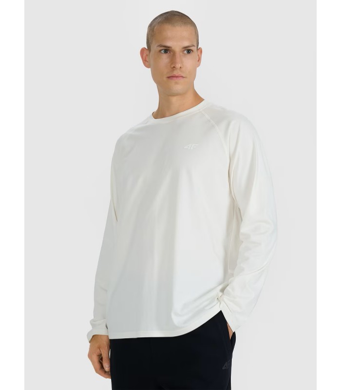 4F Camiseta manga larga lisa y corte oversize M - OFF WHITE