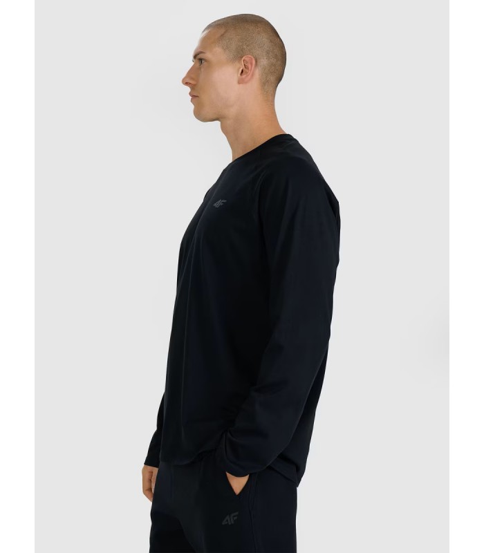 4F Camisa de manga larga lisa oversize M - Negra