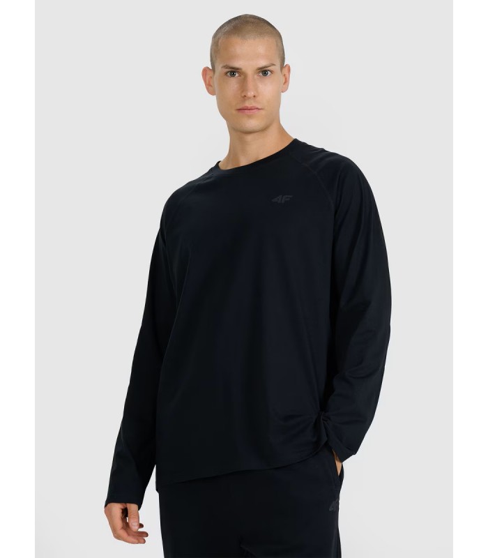 4F Camisa de manga larga lisa oversize M - Negra