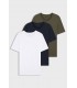 Hugo Boss pack-3 camisetas m/corta - Blanco/Verde/Negro