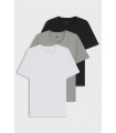 Hugo Boss pack-3 camisetas m/corta - Blanco/Verde/Negro