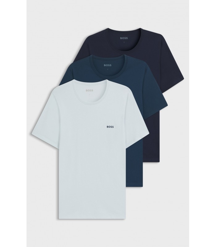 Hugo Boss pack-3 camisetas m/corta - Marino/Petroleo/Cielo