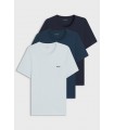 Hugo Boss pack-3 camisetas m/corta - Marino/Petroleo/Cielo