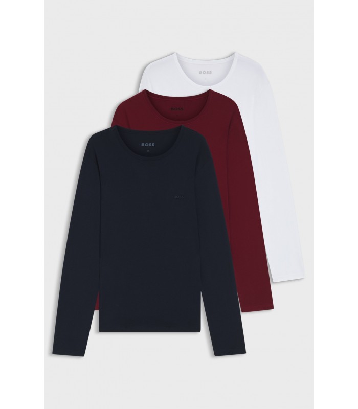 Hugo Boss Pack-3 camisetas manga larga - Granate-Blanco-Marino