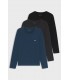 Hugo Boss Pack-3 camisetas manga larga - Negro-Petróleo-Gris