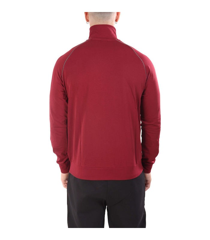 Hugo Boss Chaqueta de algodón elástico con ribetes y logo